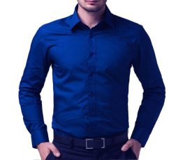 Men’s Solid Casual Button Down Shirt